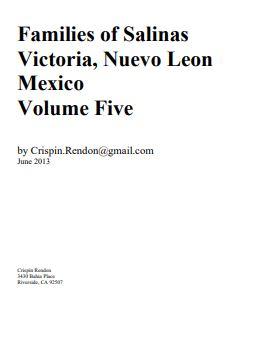 Families of Salinas Victoria, Nuevo Leon, Mexico Volume Five