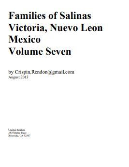 Families of Salinas Victoria, Nuevo Leon, Mexico Volume Seven