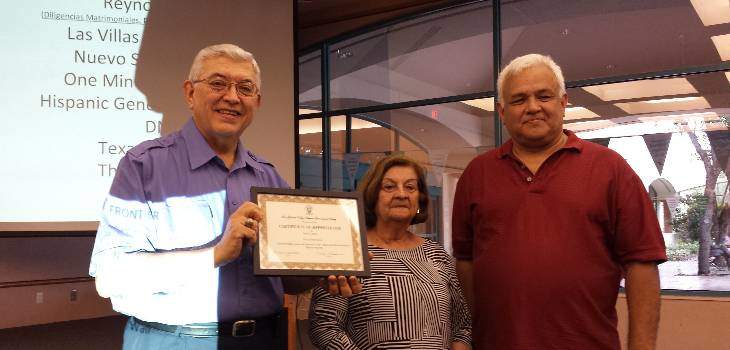 Mario Davila Receiving Certificate