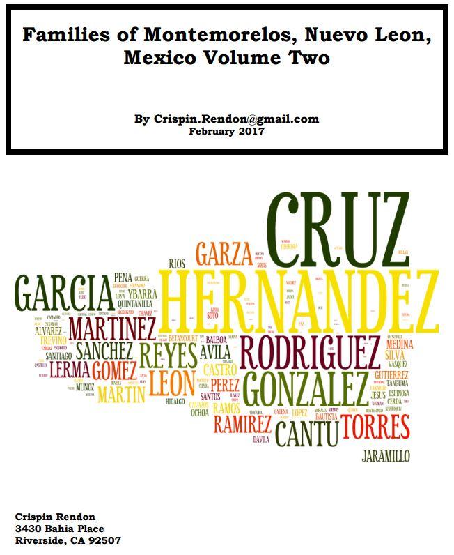 Families of Montemorelos, Nuevo Leon, Mexico Volume Two