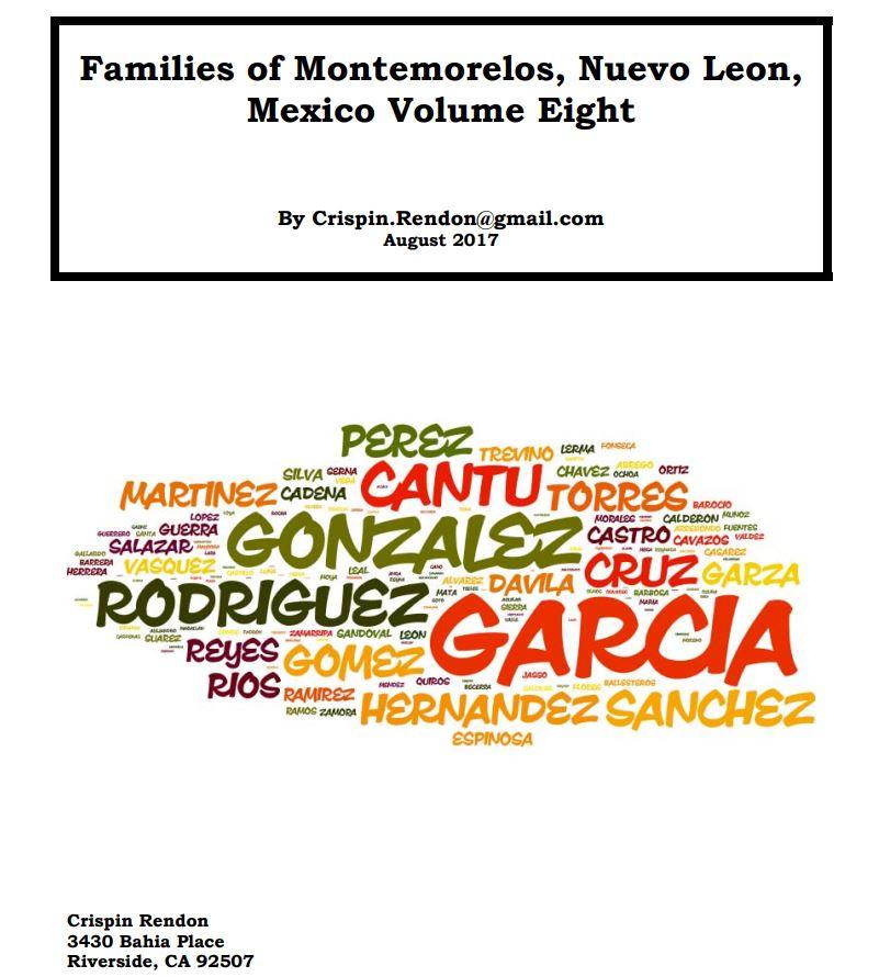 Families of Montemorelos, Nuevo Leon, Mexico Volume Eight