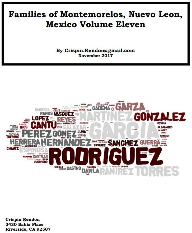 Families of Montemorelos, Nuevo Leon, Mexico Volume Eleven