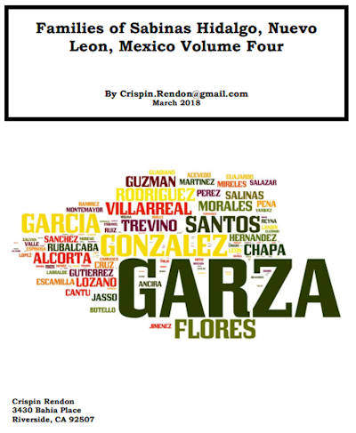 Families of Sabinas Hidalgo, Nuevo Leon, Mexico Volume Four