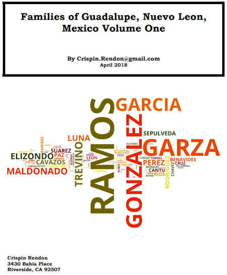 Families of Guadalupe, Nuevo Leon, Mexico Volume One