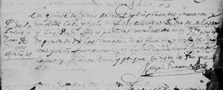 1691 Marriage of Pedro de Salazar and Ines Rodriguez Montemayor