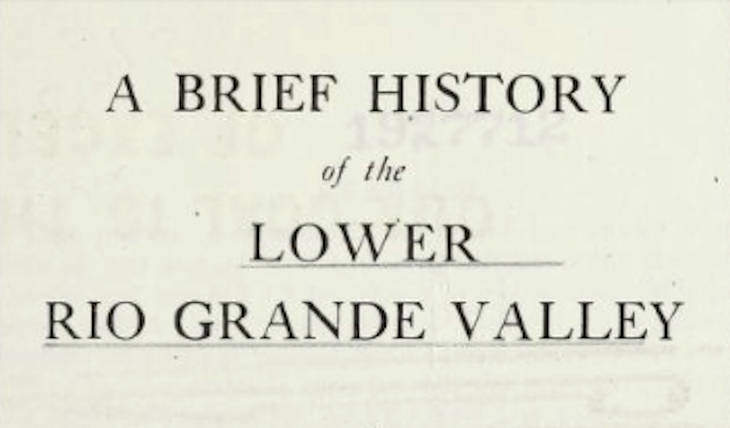 A Brief History of the Lower Rio Grande Valley