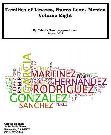 Families of Linares, Nuevo Leon, Mexico Volume Eight