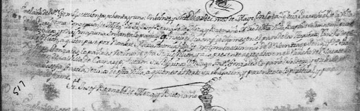 1781 Baptism Record of Maria Antonia Pena