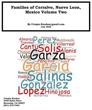 Families of Cerralvo, Nuevo Leon, Mexico Volume Two