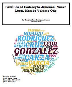 Families of Cadereyta Jimenez, Nuevo Leon, Mexico Volume One