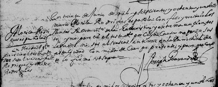 1681 Death Record of Monica Rodriguez