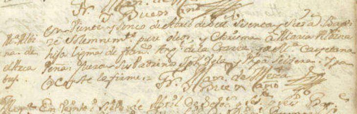 1766 Baptism of Maria Balvina de la Garza