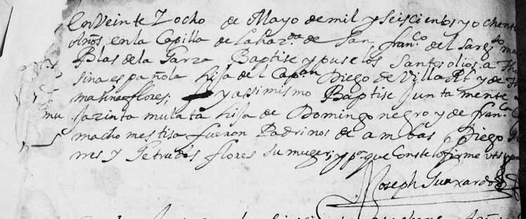 1680 Baptism of Thomasa de Villarreal
