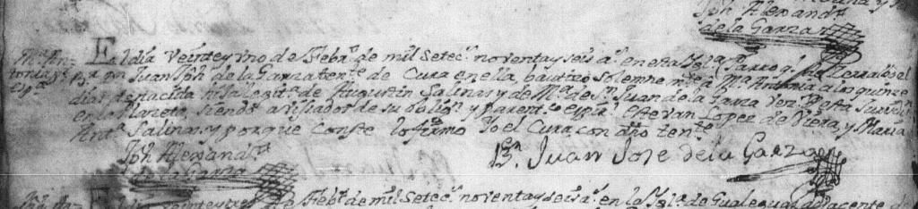 1796 Baptism of Maria Antonia Salinas