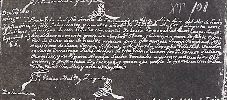 1804 Baptism of Jose Rafael Salinas