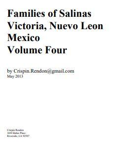 Families of Salinas Victoria, Nuevo Leon, Mexico Volume Four