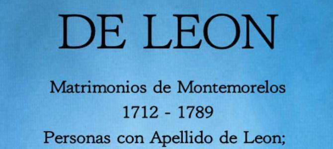 Matrimonios de Montemorelos Nuevo Leon 1712-1789 by Juan Jesus de Leon Arroyo Matrimonios de Montemorelos Nuevo Leon 1712-1789 by Juan Jesus de Leon Arroyo