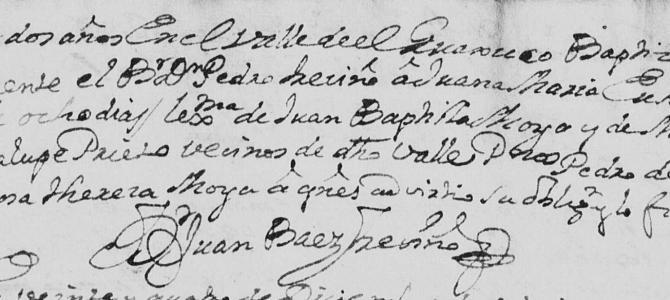 1742 Baptism of Juana Maria Eusebia Moya in Monterrey, Nuevo Leon, Mexico 1742 Baptism of Juana Maria Eusebia Moya in Monterrey, Nuevo Leon, Mexico