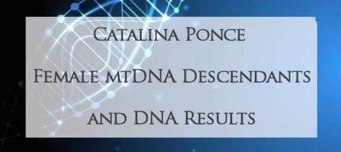 MtDNA of Catalina Ponce MtDNA of Catalina Ponce