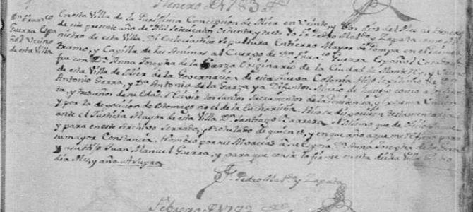 The 1783 Death Record of Jose Francisco Antonio Guerra in Mier, Tamaulipas, Mexico The 1783 Death Record of Jose Francisco Antonio Guerra in Mier, Tamaulipas, Mexico
