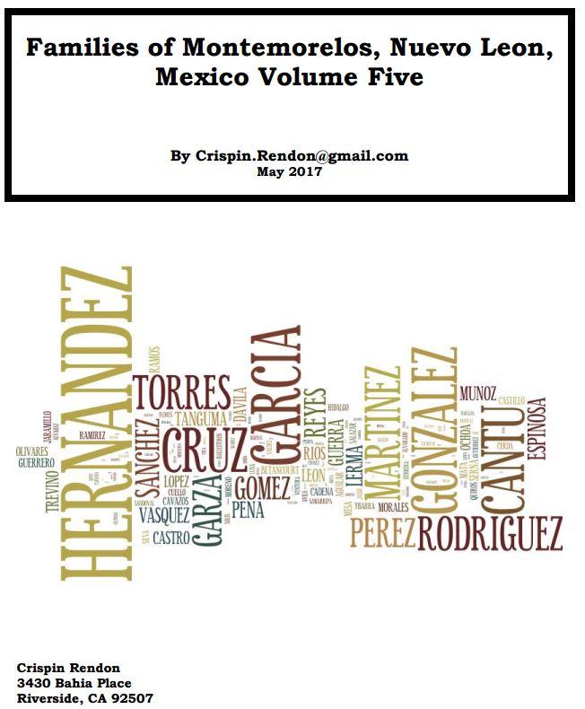 Families of Montemorelos, Nuevo Leon, Mexico Volume Five