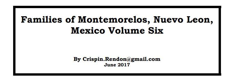 Families of Montemorelos, Nuevo Leon, Mexico Volume Six