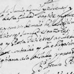 1698 Baptism of Ana Maria Guajardo in Monterrey, Nuevo Leon, Mexico