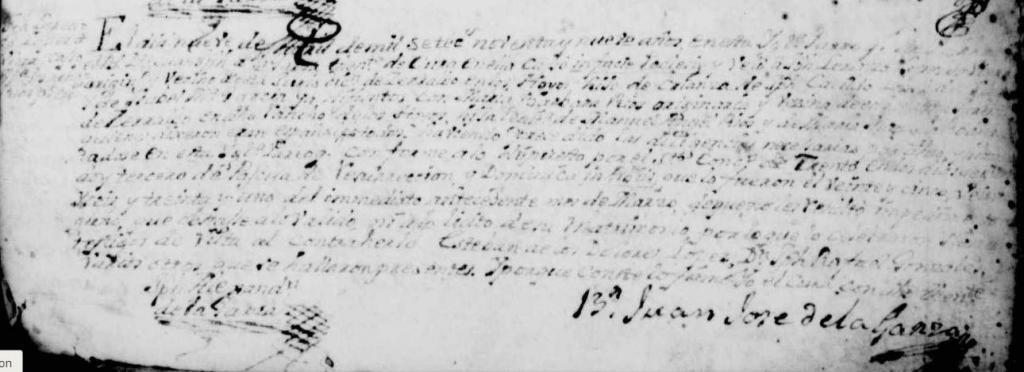 1799 Marriage of Jose Lorenzo Lopez and Maria Barbara Rios