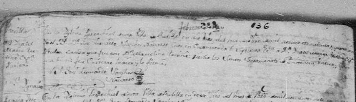 1794 Death Record of Maria Isabel Trevino
