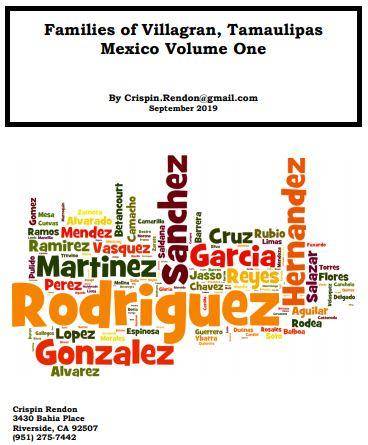 Families of Villagran, Tamaulipas, Mexico Volume One