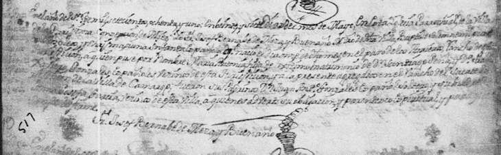 1781 Baptism Record of Maria Antonia Pena