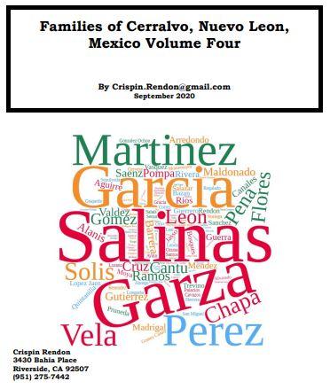 Families of Cerralvo, Nuevo Leon, Mexico Volume Four