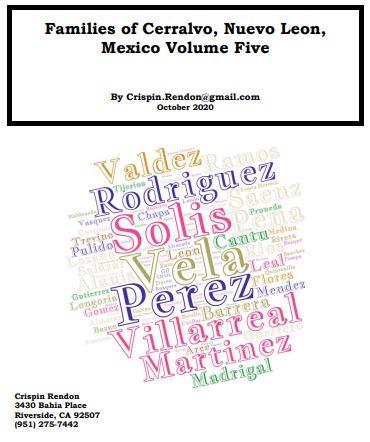 Families of Cerralvo, Nuevo Leon, Mexico Volume Five