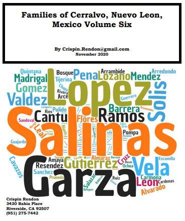 Families of Cerralvo, Nuevo Leon, Mexico Volume Six