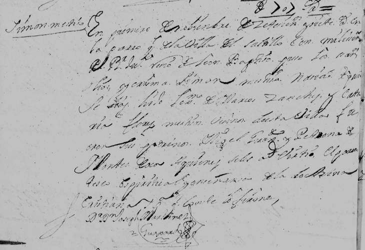 Baptism of Simon Sanchez Navarro