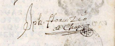 Signature of Joseph Florencio Chapa