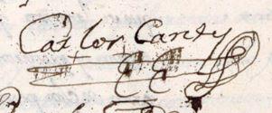 1757 Signature of Carlos Cantu 1757 Signature of Carlos Cantu
