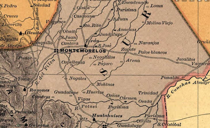 Maps of Nuevo Leon, Tamaulipas, and Coahuila