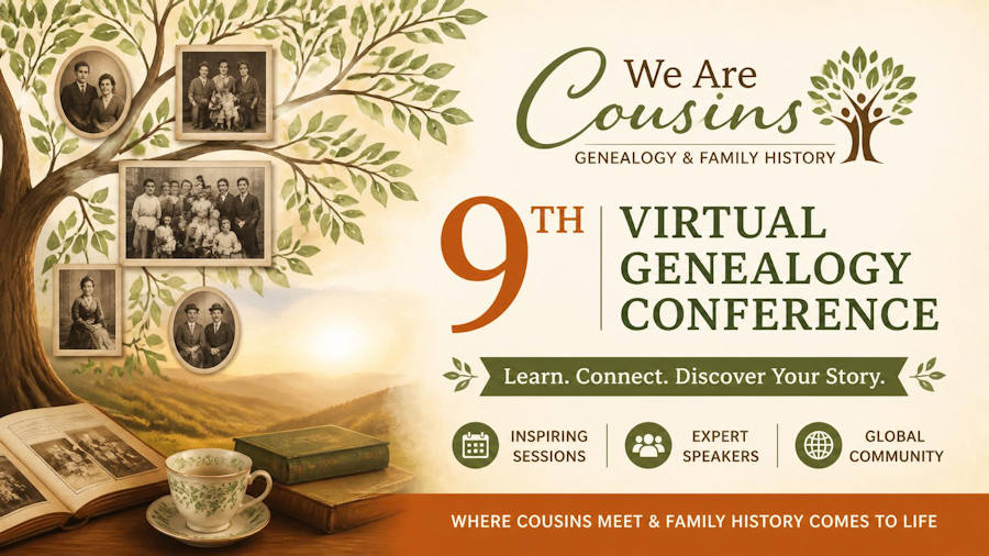 9th We Are Cousins Virtual Genealogy Conference